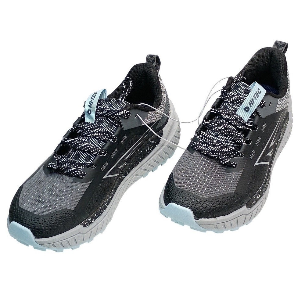 Hi-Tec Trail Running Shoes Women Size‎ 8 Black Microchip Omphalodes Mesh